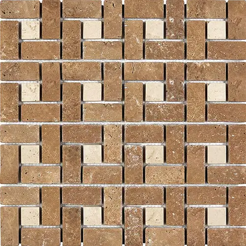 Noce Tumbled 1" x 2" Pinwheel Large w/ Ivory Dots