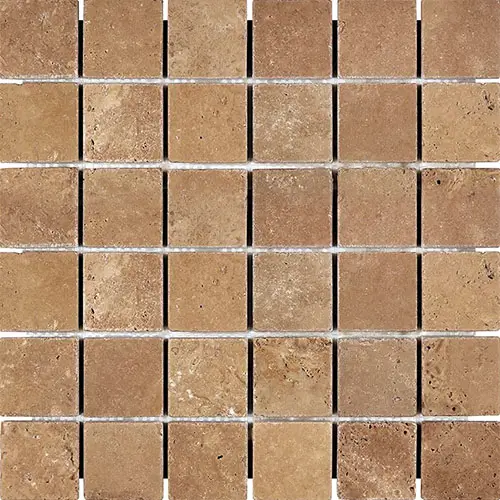 Noce Tumbled 2" x 2" Mosaic