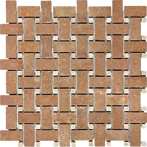 Noce Tumbled Basketweave w/ Ivory Dots