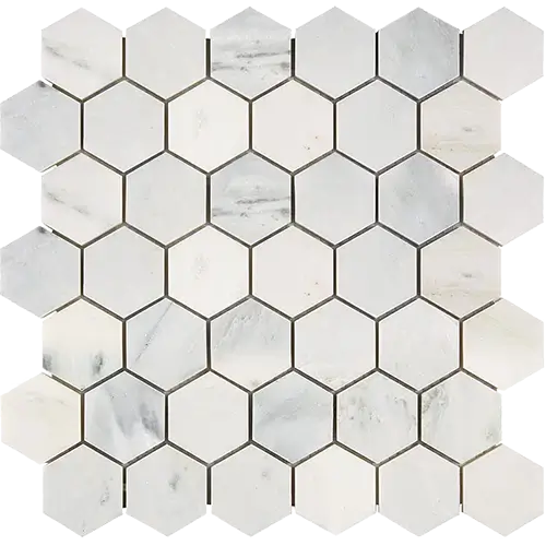 Oriental White 2" Hex