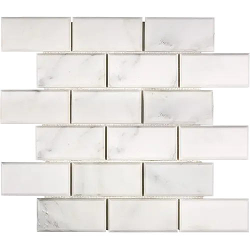 Oriental White 2" x 4" Deep-Beveled Brick