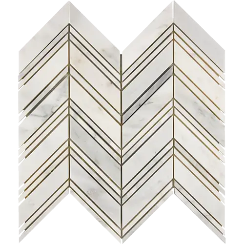 Oriental White Chevron w/ Oriental White / Oriental White