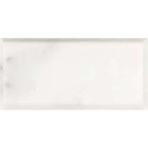 Oriental White Deep-Beveled 3" x 6"