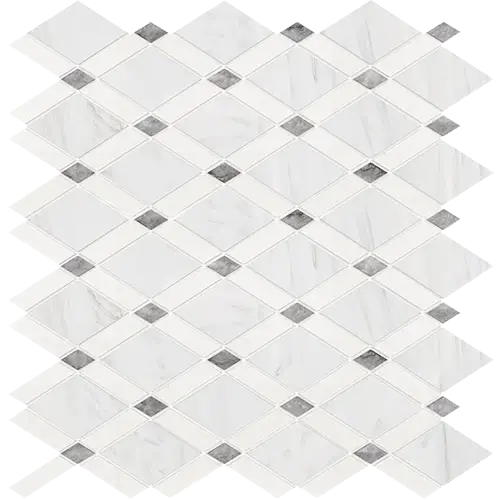 Oriental White Lattice Thassos + Oriental White White + Blue-Gray