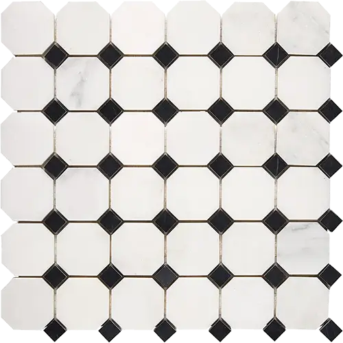 Oriental White Octagon w/ Black