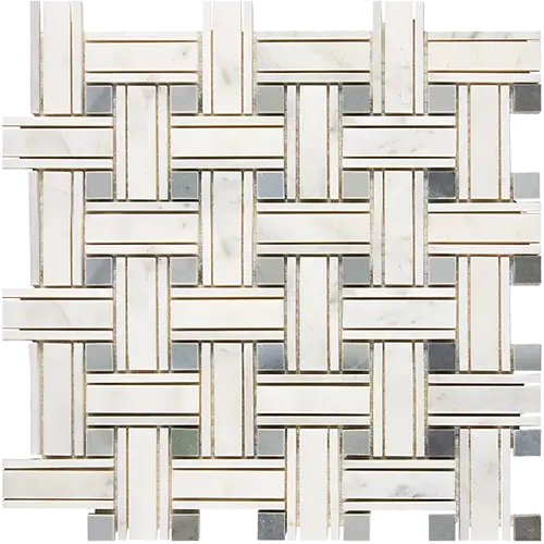Oriental White Triple-Weave w/ Blue-Gray