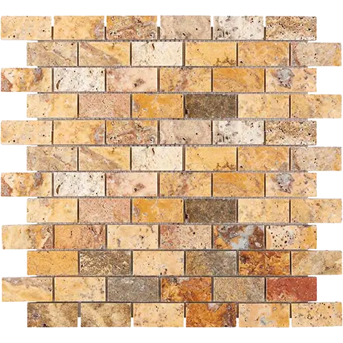 Scabos Polished 1" x 2" Brick