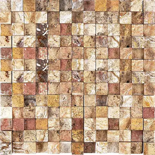 Scabos Split-faced Hi-Low 1" x 1" Mosaic