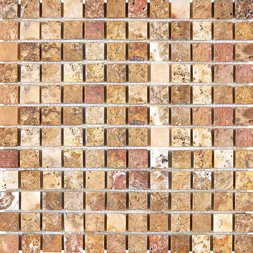 Scabos Tumbled 1" x 1" Mosaic