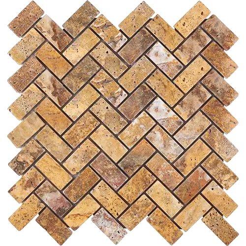 Scabos Tumbled 1" x 2" Herringbone