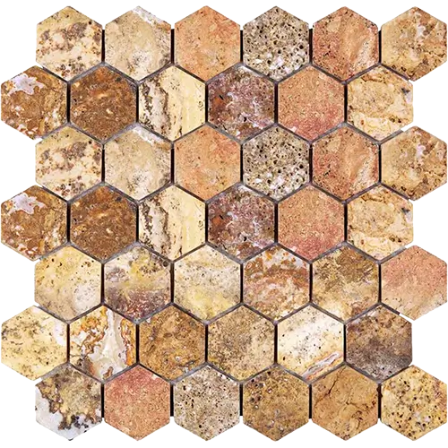 Scabos Tumbled 2" Hex