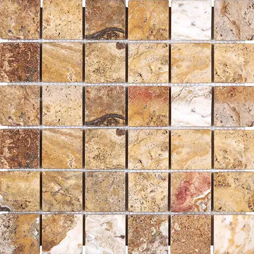 Scabos Tumbled 2" x 2" Mosaic