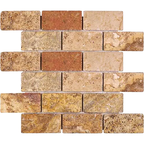 Scabos Tumbled 2" x 4" Brick