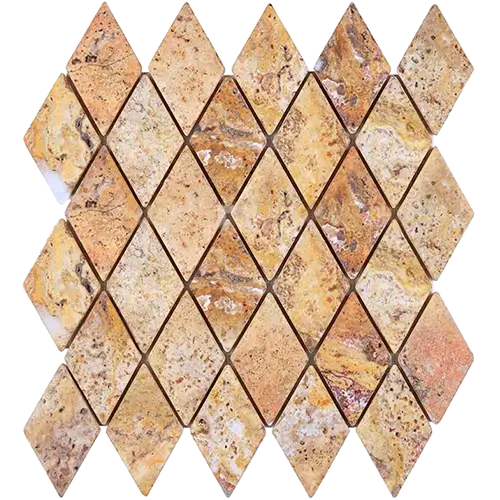 Scabos Tumbled 2" x 4" Diamond