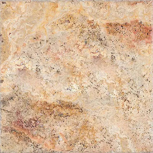 Scabos Unfilled, Brushed & Chiseled Cross-cut 18" x 18"