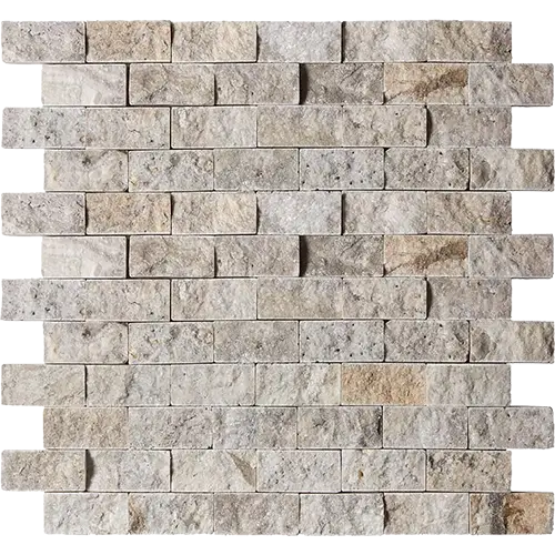 Silver Split-faced 1" x 2" Brick