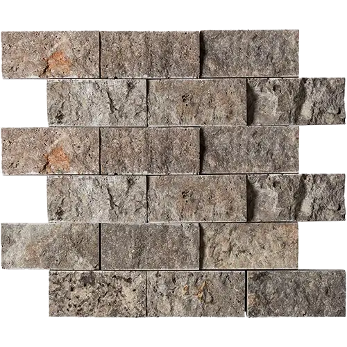 Silver Split-faced 2" x 4" Brick