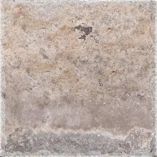 Silver Unfilled, Brushed & Chiseled Cross-cut 8" x 8"