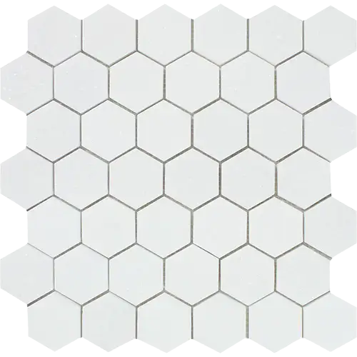 Thassos White 2" Hex