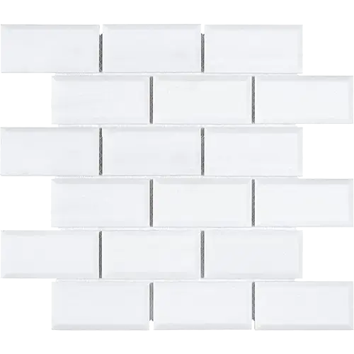 Thassos White 2" x 4" Deep-Beveled Brick