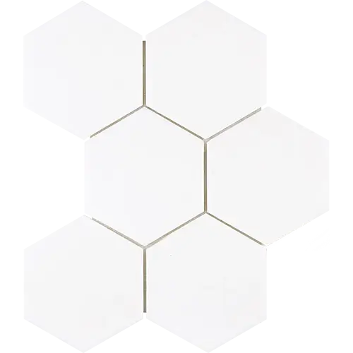 Thassos White 5" Hex