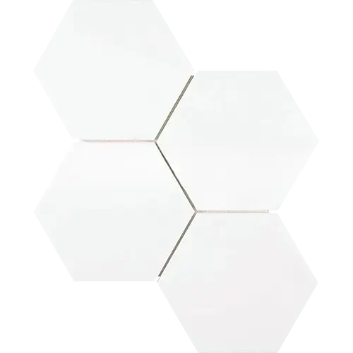 Thassos White 6" Hex