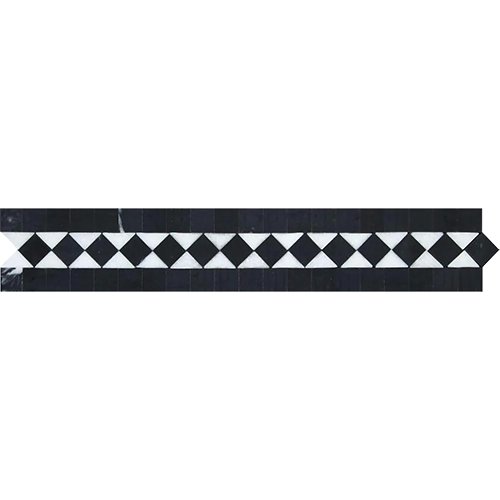 Thassos White BIAS Border w/ Black