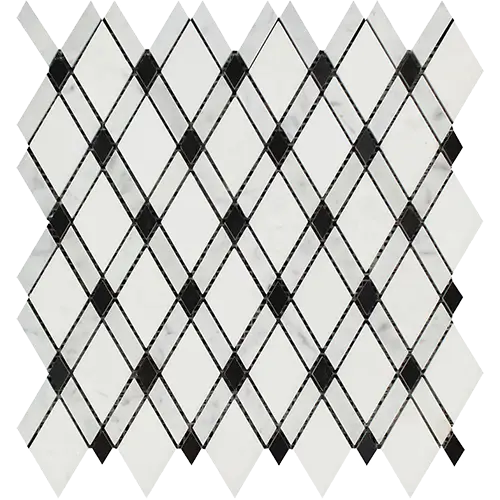 Thassos White Lattice Thassos White + Black
