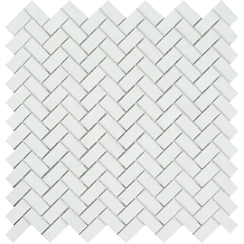 Thassos White Mini Herringbone
