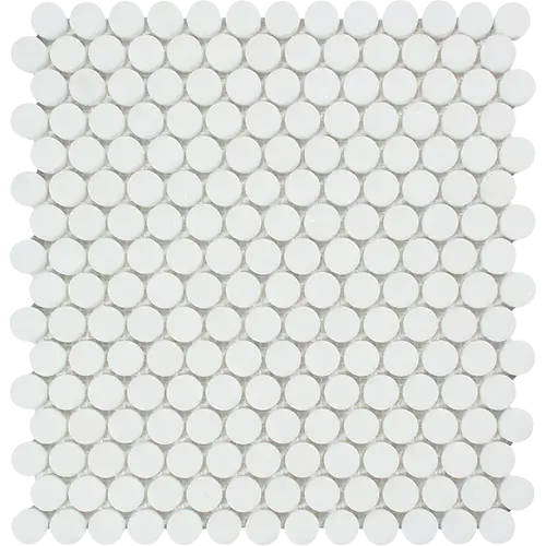 Thassos White Penny Round