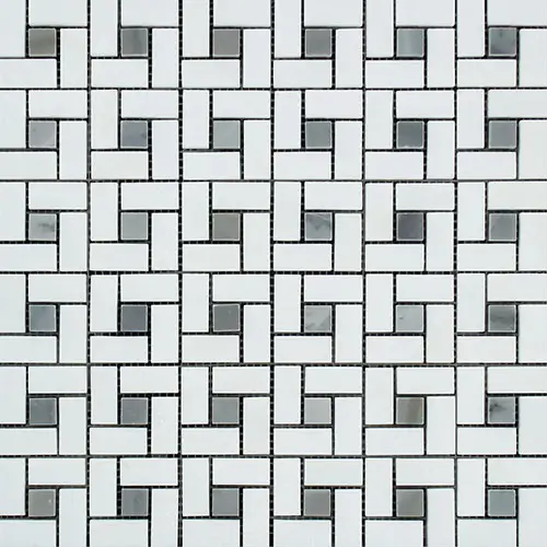 Thassos White Pinwheel w/ Blue-Gray