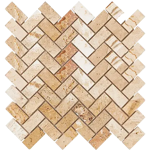 Valencia Tumbled 1" x 2" Herringbone
