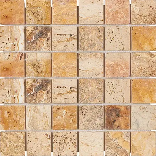 Valencia Tumbled 2" x 2" Mosaic