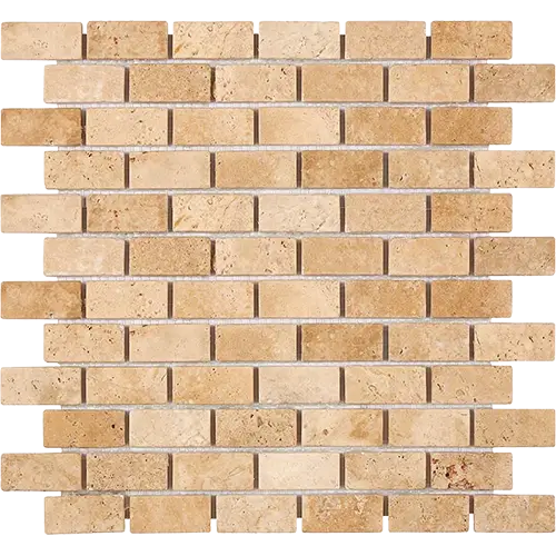 Walnut Tumbled 1" x 2" Brick