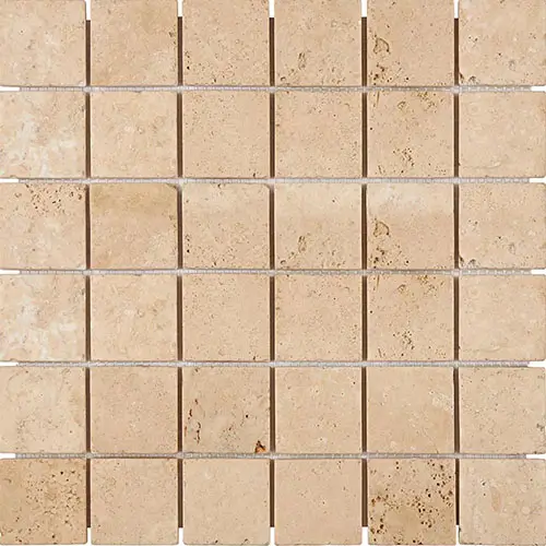 Walnut Tumbled 2" x 2" Mosaic