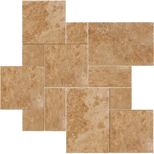 Walnut Tumbled 3cm Paver Versailles Pattern