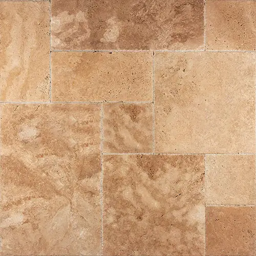 Walnut Unfilled, Brushed & Chiseled Versailles Pattern