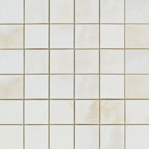 White Vanilla Polished Cross-cut / Straight-Edged 2" x 2" Mosaic