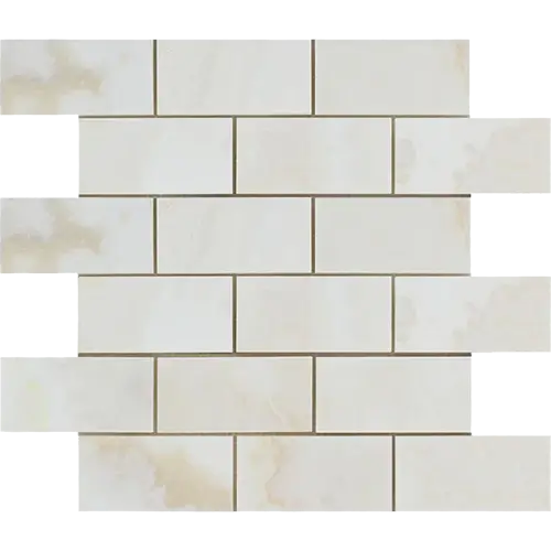 White Vanilla Polished Cross-cut / Straight-Edged 2" x 4" Brick