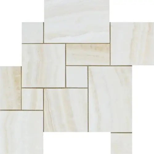 White Vanilla Polished Vein-cut / Straight-Edged 4pcs OPUS Mini Pattern