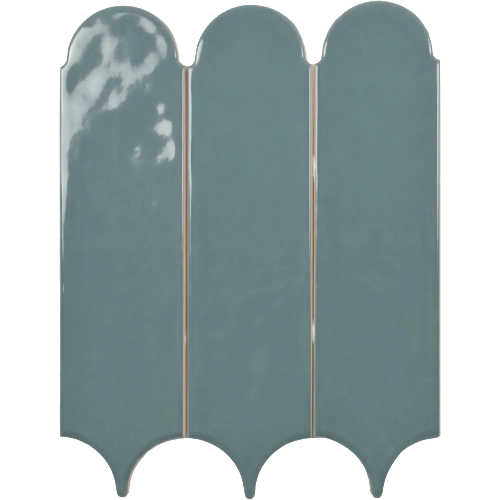 Feather Seagrass Bright Glazed 3" x 12"