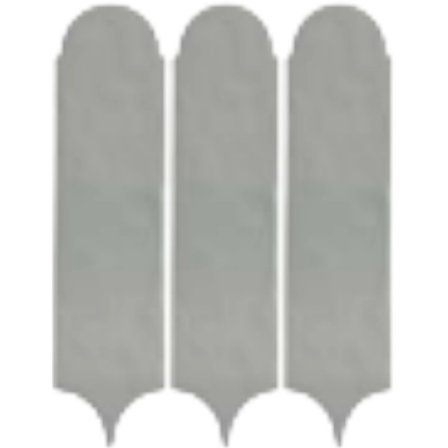 Feathers Neu Gray Bright Glazed 3" x 12"