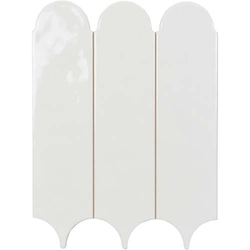 Feathers White Ice Bright Glazed 3" x 12"