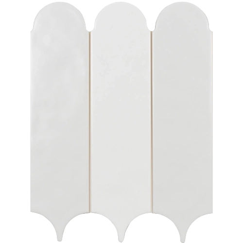 Feathers White Ice Matte Glazed 3" x 12"