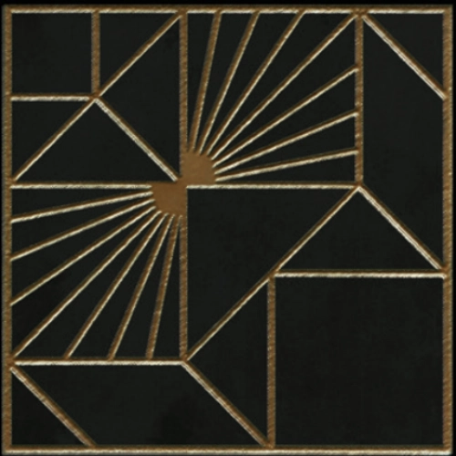 Gatsby Black Chrome 8.5" x 8.5"