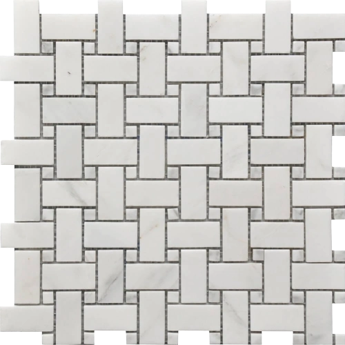 Rockart Basket Weave 12" x 12" Marble Mosaic
