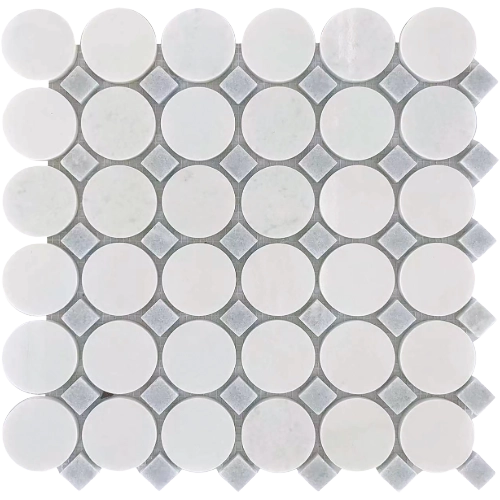 Rockart Blue Mix Circle 12" x 12" Mosaic