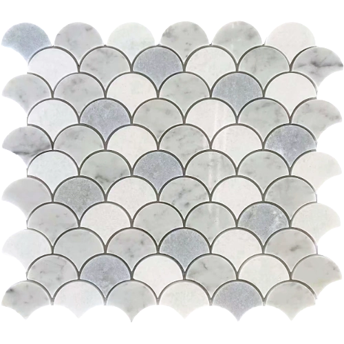 Rockart Blue Mix Fan 12" x 12" Mosaic