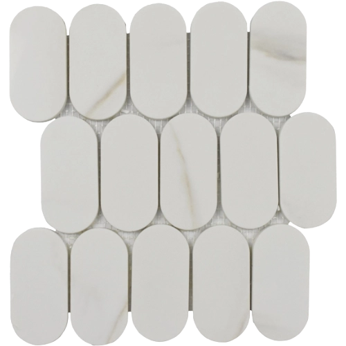 Rockart Calacata Gold Oval 10" x 10" Mosaic