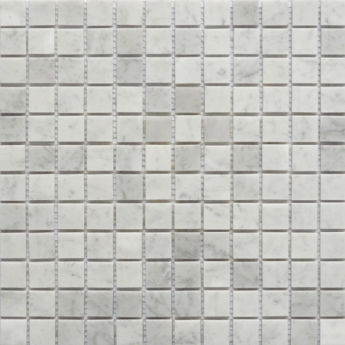 Rockart Carrara Marble Square 12" x 12" Mosaic